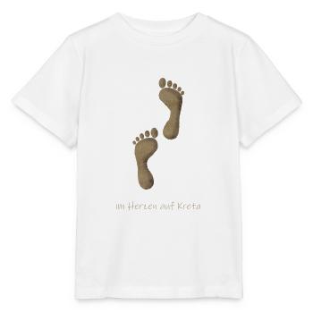 Kreta Sand - Stanley/Stella Kinder T-Shirt MINI CREATOR  - Weiß - Vorne - Maike (125cm)