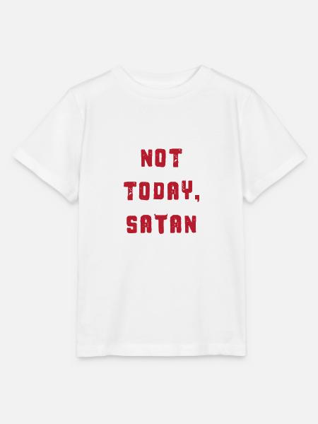 Lustiger nicht heute Satan - Stanley/Stella Kinder T-Shirt MINI CREATOR  - Weiß