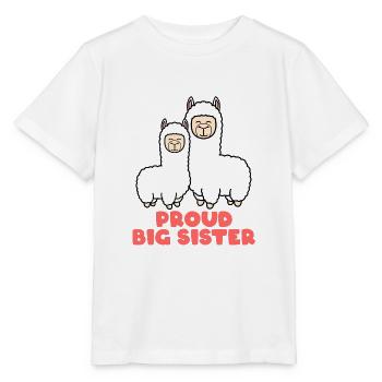 Proud big sister Lama - Stanley/Stella Kinder T-Shirt MINI CREATOR  - Weiß - Vorne - Maike (125cm)