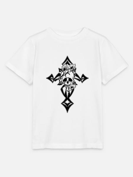Gotisches Kreuz - Stanley/Stella Kinder T-Shirt MINI CREATOR  - Weiß