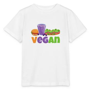 Vegan delicacies in a colourful design - Stanley/Stella MINI CREATOR Kids’ T-Shirt - white - Front - Maike (125cm)