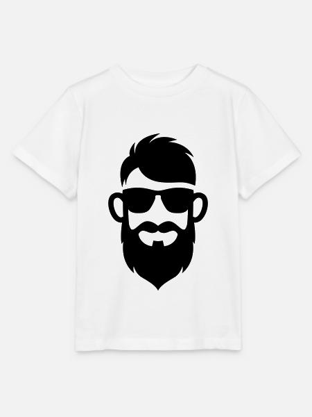 Gesicht bart symbol - Stanley/Stella Kinder T-Shirt MINI CREATOR - Weiß