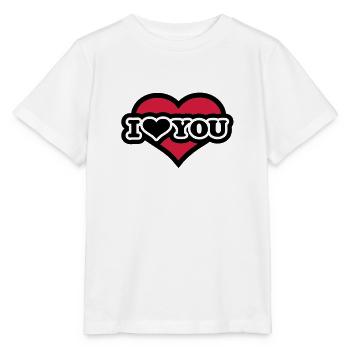 I love you - T-shirt bio MINI CREATOR Stanley/Stella Enfant - blanc - Devant - Maike (125cm)