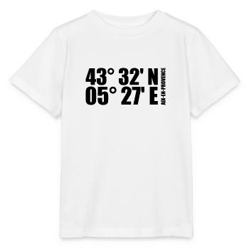 Aix-en-Provence Koordinaten - Stanley/Stella Kinder T-Shirt MINI CREATOR  - Weiß - Vorne - Maike (125cm)