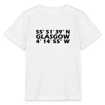 Glasgow Koordinaten - Stanley/Stella Kinder T-Shirt MINI CREATOR  - Weiß - Vorne - Maike (125cm)