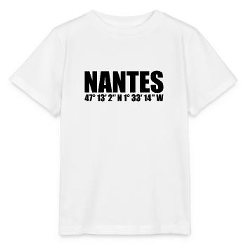 Nantes Koordinaten - Stanley/Stella Kinder T-Shirt MINI CREATOR  - Weiß - Vorne - Maike (125cm)