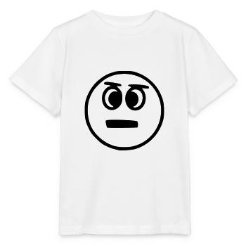 Emoji Skizze neutral schwarz - Stanley/Stella Kinder T-Shirt MINI CREATOR  - Weiß - Vorne - Maike (125cm)