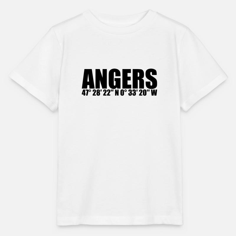 Coordonnées d’Angers - T-shirt bio MINI CREATOR Stanley/Stella Enfant - blanc