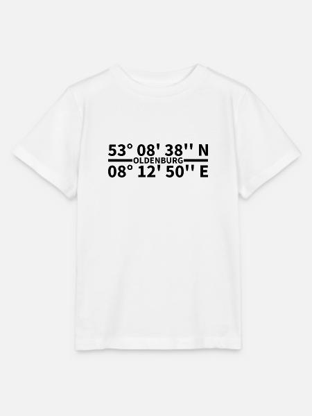 Oldenburg Koordinaten - Stanley/Stella Kinder T-Shirt MINI CREATOR  - Weiß