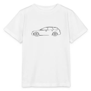 RS4 B5 - Qu’est-ce que c’est que ce break ??! - T-shirt bio MINI CREATOR Stanley/Stella Enfant - blanc - Devant - Maike (125cm)