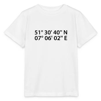 Coordonnées de Gelsenkirchen - T-shirt bio MINI CREATOR Stanley/Stella Enfant - blanc - Devant - Maike (125cm)