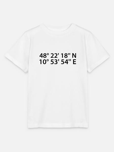 Augsburg Koordinaten - Stanley/Stella Kinder T-Shirt MINI CREATOR - Weiß
