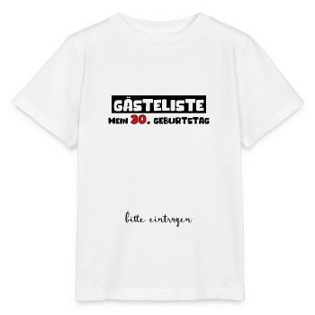 Gästebuch Mein 30. Geburtstag Bitte Eintragen Gast - Stanley/Stella Kinder T-Shirt MINI CREATOR  - Weiß - Vorne - Maike (125cm)