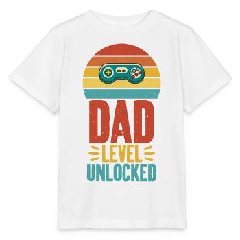 Dad Level Freigeschaltet Coole Kunst Für Gamer Dad - Stanley/Stella Kinder T-Shirt MINI CREATOR  - Weiß - Vorne - Maike (125cm)