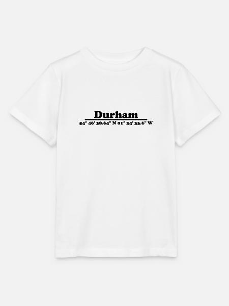 Durham Koordinaten - Stanley/Stella Kinder T-Shirt MINI CREATOR - Weiß