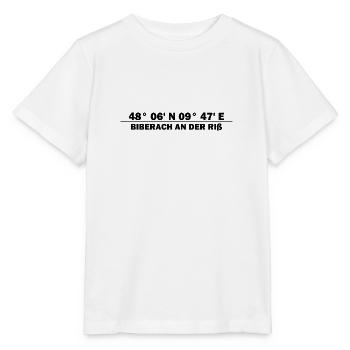 Biberach an der Riß Koordinaten - Stanley/Stella Kinder T-Shirt MINI CREATOR  - Weiß - Vorne - Maike (125cm)