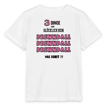 Brennball Was Sonst Spiel Brennballerin Spielerin - Stanley/Stella Kinder T-Shirt MINI CREATOR  - Weiß - Vorne - Maike (125cm)