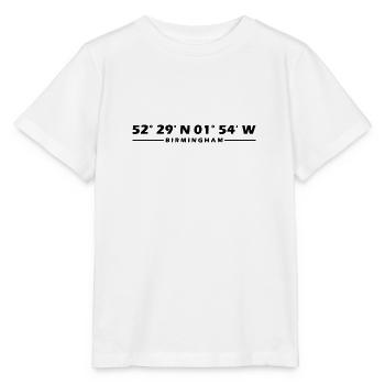 Birmingham Koordinaten - Stanley/Stella Kinder T-Shirt MINI CREATOR  - Weiß - Vorne - Maike (125cm)