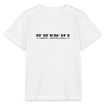Brühl (Rheinland) Koordinaten - Stanley/Stella Kinder T-Shirt MINI CREATOR  - Weiß - Vorne - Maike (125cm)