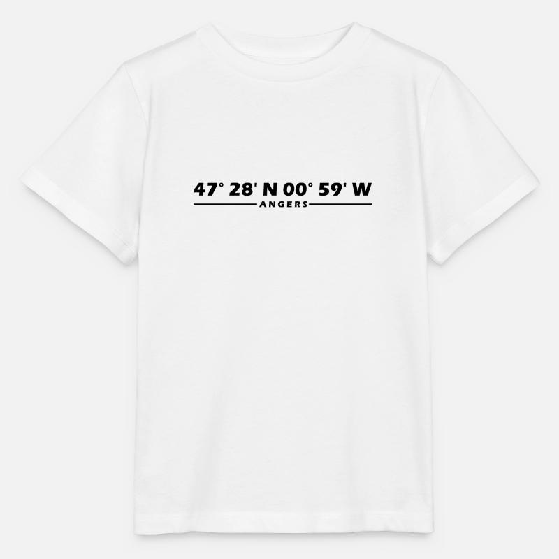 Coordonnées d’Angers - T-shirt bio MINI CREATOR Stanley/Stella Enfant - blanc