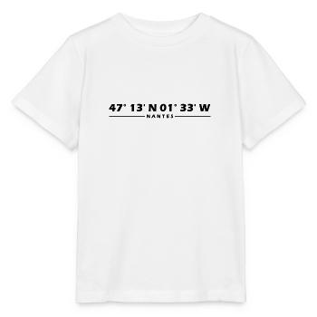 Nantes Koordinaten - Stanley/Stella Kinder T-Shirt MINI CREATOR  - Weiß - Vorne - Maike (125cm)