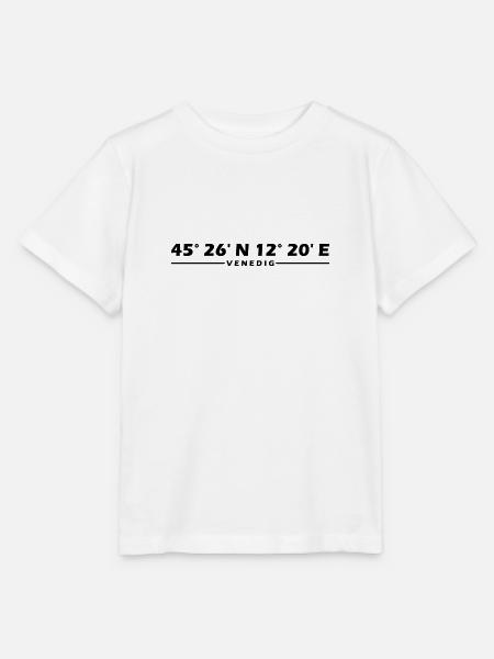 Venedig Koordinaten - Stanley/Stella Kinder T-Shirt MINI CREATOR  - Weiß