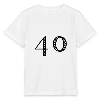 40 ANS. 40e ANNIVERSAIRE. ANNIVERSAIRE 40 ANS. 40 - T-shirt bio MINI CREATOR Stanley/Stella Enfant - blanc - Devant - Maike (125cm)