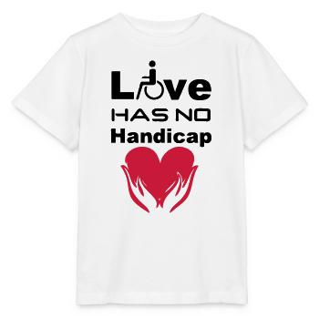 Love has no Handicap - Stanley/Stella MINI CREATOR Kids’ T-Shirt - white - Front - Maike (125cm)