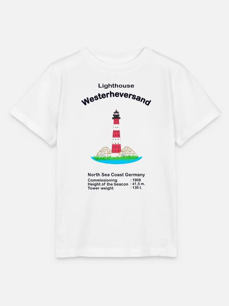 Leuchtturm Westerheversand Nordsee Deutschland - Stanley/Stella Kinder T-Shirt MINI CREATOR - Weiß