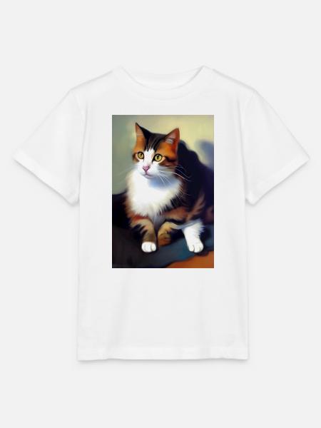 Katzen Bild - Stanley/Stella Kinder T-Shirt MINI CREATOR - Weiß