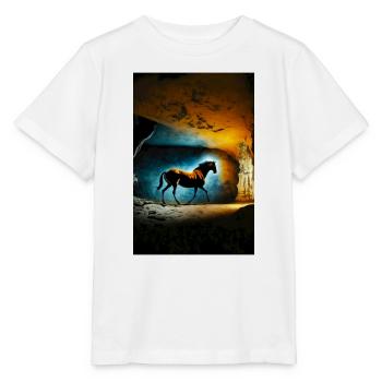 Prehistoric horse 01 - Stanley/Stella MINI CREATOR Kids’ T-Shirt - white - Front - Maike (125cm)