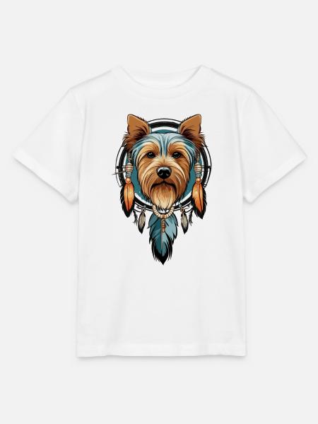 Yorkshire Terrier Traumfänger - Stanley/Stella Kinder T-Shirt MINI CREATOR - Weiß