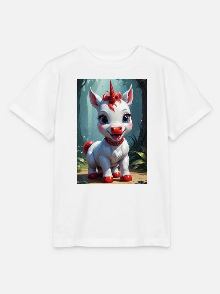 Süßes Einhorn - Stanley/Stella Kinder T-Shirt MINI CREATOR - Weiß