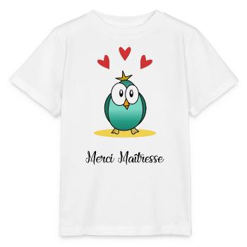 MERCI. MAÎTRESSE. MERCI MAÎTRESSE - T-shirt bio MINI CREATOR Stanley/Stella Enfant - blanc - Devant - Maike (125cm)