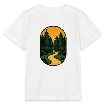 Flucht auf dem Waldweg - Stanley/Stella Kinder T-Shirt MINI CREATOR  - Weiß - Vorne - Maike (125cm)