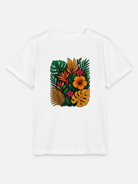 Goldene Blüte - Stanley/Stella Kinder T-Shirt MINI CREATOR - Weiß