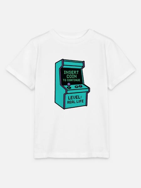 Retro Gaming Arcade Artwork - Stanley/Stella Kinder T-Shirt MINI CREATOR  - Weiß