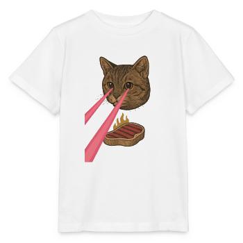 Laser Cat - T-shirt bio MINI CREATOR Stanley/Stella Enfant - blanc - Devant - Maike (125cm)