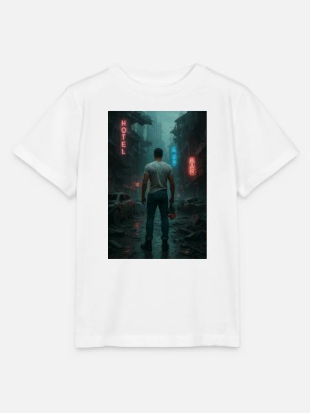Postapokalyptisches Stadtbild Illustration - Stanley/Stella Kinder T-Shirt MINI CREATOR  - Weiß