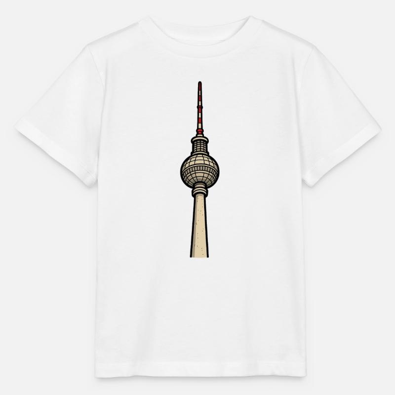 Berliner Fernsehturm Illustration - Stanley/Stella Kinder T-Shirt MINI CREATOR  - Weiß