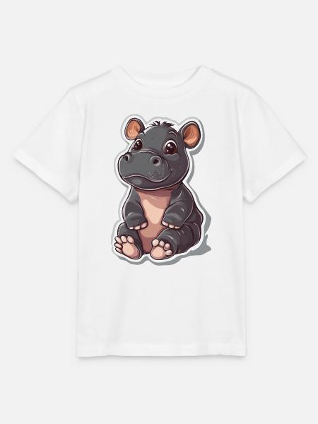 Nilpferd - Stanley/Stella Kinder T-Shirt MINI CREATOR - Weiß