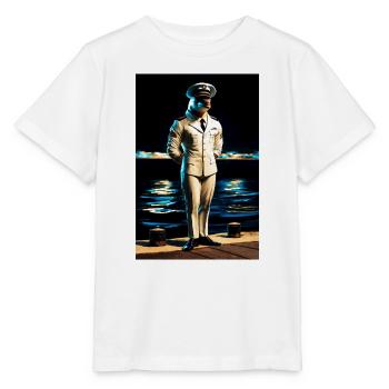 Mariner humanoider Delfin - Stanley/Stella Kinder T-Shirt MINI CREATOR  - Weiß - Vorne - Maike (125cm)