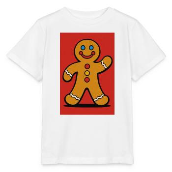 Bonhomme Pain d'Épice Joyeux - T-shirt bio MINI CREATOR Stanley/Stella Enfant - blanc - Devant - Maike (125cm)