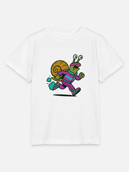 Rennschnecke - Stanley/Stella Kinder T-Shirt MINI CREATOR  - Weiß