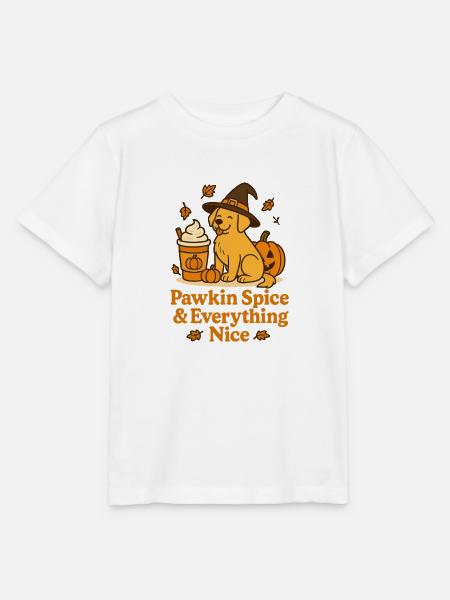 Funny Halloween Dog Lover T-Shirt | Cute Fall Pet - Stanley/Stella Kinder T-Shirt MINI CREATOR - Weiß