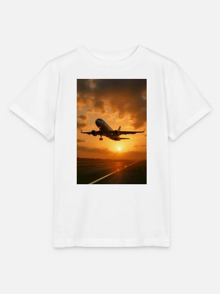 Startende Flugzeuge - Stanley/Stella Kinder T-Shirt MINI CREATOR - Weiß