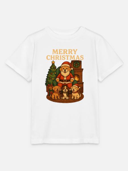 Santa Paws und die Weihnachtswelpen - Stanley/Stella Kinder T-Shirt MINI CREATOR - Weiß