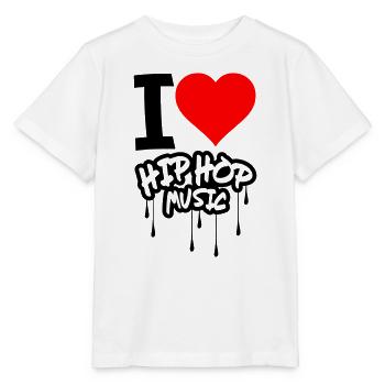 J’adore la musique hip hop - T-shirt bio MINI CREATOR Stanley/Stella Enfant - blanc - Devant - Maike (125cm)