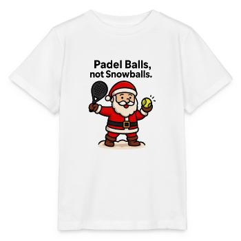 Padel Santa: Balls statt Schnee - Stanley/Stella Kinder T-Shirt MINI CREATOR  - Weiß - Vorne - Maike (125cm)