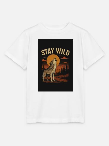 Wolf Wild - Stanley/Stella Kinder T-Shirt MINI CREATOR - Weiß